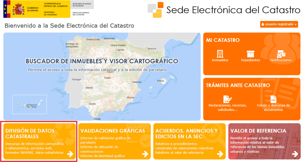 Imagen difusión datos catastrales