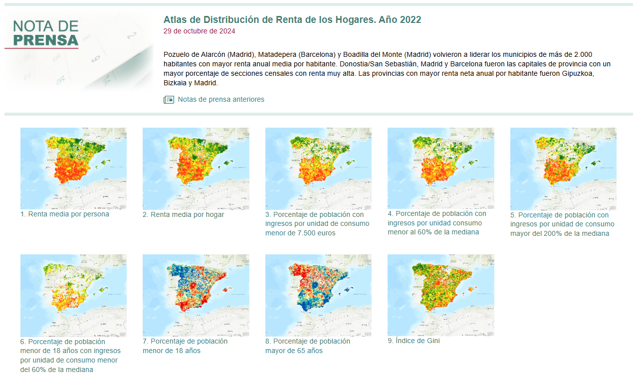 Base de Datos del Atlas de Distribución de la Renta de los Hogares 2015 - 2022 (Octubre 2024)